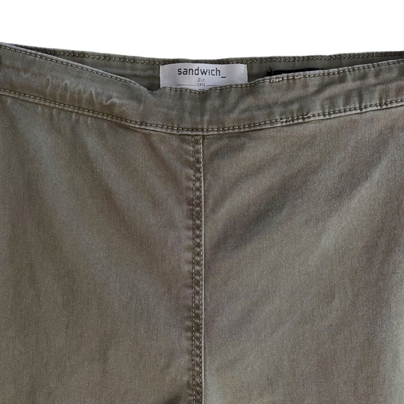 SANDWICH Khaki Green Slim Fit Tregging Denim Jean Trousers Size 36EU / Small - Picture 3 of 5